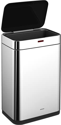Infiniton Papelera Inteligente BIN60 (Inox, 60 Litros, Cubo de basura con sensor automatico, Free Movement (sin cables))