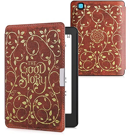 kwmobile Étui Compatible avec Kobo Aura Edition 2 Coque - Étui à Rabat magnétique Tablette eReader Similicuir - Jaune-Orange-Rouge