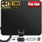 TV Aerial, Boyoye 2024 Newest Indoor TV Aerial Long 280+ Miles Range - Support 4K 1080p HD VHF UHF All TV's - Indoor Smart Amplifier Signal Booster - 16.5ft Coax HDTV Cable (158A 250)