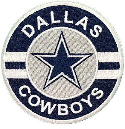 Siam Accs Rugby-Fans Dallas Runde Form Logo Patch Stickerei American Football Fan Favorite Team Bügelbild Aufbügler Aufnäher