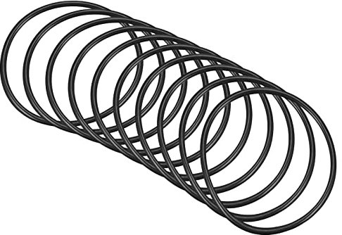 QUARKZMAN 67mm x 60mm x 3.5mm Nitrilo Goma Juntas Tóricas x 10uds Redondo Junta Arandela para Grifo Plomería Reparación Sellado Conexión [Negro]