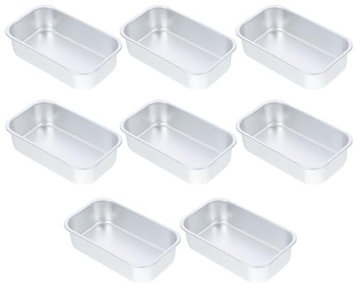 PACKOVE Küchenwaren 8 Stück Toaster- Cupcake-Pfanne Eierkuchenform Brotbackform Mini-Kastenform Hackbraten-Pfanne Küchenbedarf Haushalts-Backplatte Toast-Box-Set Kleines Brot