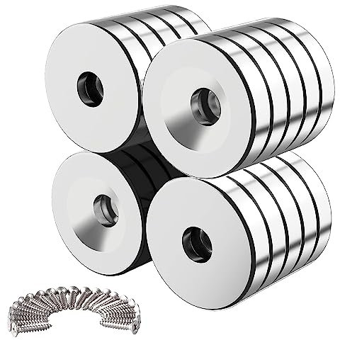 Wukong Small Magnets 20pcs Mini Strong 15x3mm for Magnetic Plate, Kitchen, Refrigerator and Tool Room