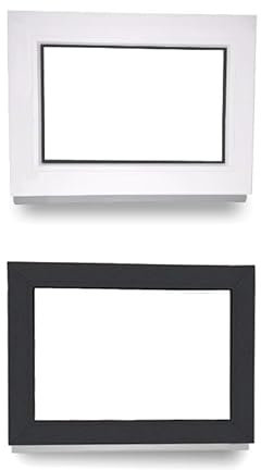 Kunststofffenster - Festverglasung - Fenster - innen weiß/außen anthrazit - BxH: 85 x 50 cm - 850 x 500 mm - 2 fach Verglasung - 60 mm Profil