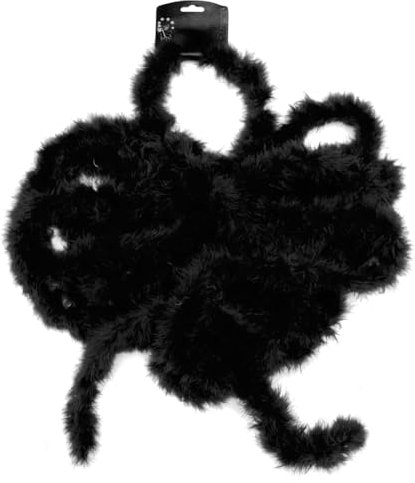 narrenkiste W21050-00 schwarz Marabu Besatz Federschal länge ca.10 Meter