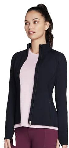 Skechers Damen Gowalk Jacket Jacke, Bold Black, L