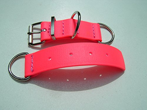 MJH BioThane Halsband Verschluss Halsbandadapter verstellbar 25mm breit versch. Farben (pink)