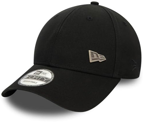 New Era 9Forty Strapback Cap - Metal PIN Badge schwarz