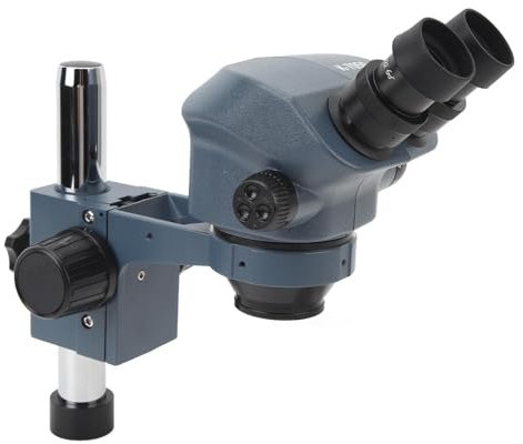 Stereomicroscopio Trinoculare, Microscopio Stereo Trinoculare Professionale Digitale 7X-50X, Microscopio con Registrazione Stereo LED Laboratorio, Stereomicroscopi