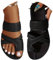 Onsoyours Sandales Plates Femme Été Hallux Valgus Tongs Confortable Maille Nu Pieds Bout Ouvert Chaussures Vintage Sandales Pantoufles de Plage Vacances Slippers B Noir 39 EU