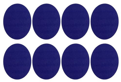 PATIKIL Parches Termoadhesivos Juego de 8 Parches de Terciopelo para Coderas y Rodilleras Kit de Parches de Reparación y Decoración para Ropa Pantalones Camisas Chaquetas Azul