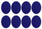 PATIKIL Parches Termoadhesivos Juego de 8 Parches de Terciopelo para Coderas y Rodilleras Kit de Parches de Reparación y Decoración para Ropa Pantalones Camisas Chaquetas Azul