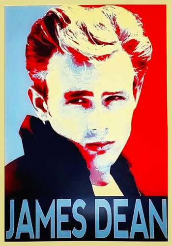 KUSTOM ART Dekoratives Wandposter Serie Internationale Star James Dean Version Pop Art Kunstdruck auf beschichtetem Papier 42 x 30 cm ohne Rahmen
