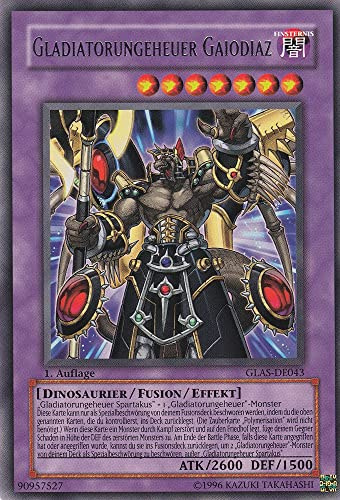 GLAS-DE043 - Gladiatorungeheuer Gaiodiaz - Rare - Deutsch - Gladiator's Assault - mit LMS Trading Fieldcenter-Karte Yugioh