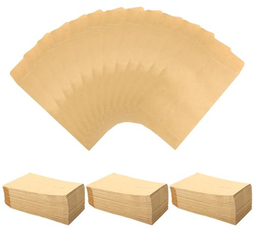 DAKLUNAR 300 Stück Papiertüten Braun klein, 6 x 10 cm Samentütchen, Mini Kraftpapier Tüten zum befüllen, Mini Kraftpapiertüten zum basteln für Hochzeit, Weihnachten, Blumensamen als Geschenktüte