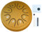Steel Tongue Drum Steel Hand Drum mit Notenbuch, Schlagzeugschlägel, Fingerplektren Zungentrommel | Buddha Drum 4,5 Zoll, Notenbuch & Drumsticks