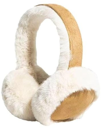 EMAGEREN Cache Oreilles Pliable en Peluche Cache Oreilles Blanc avec Sac Etanche Cache Oreill Femme Earmuffs Cache Oreille Hiver Anti-froid pour Fille Femme Ski RandonneeCamping_Cadeaux,1piece