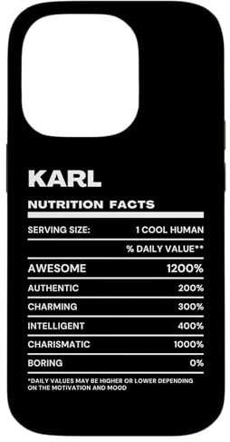 iPhone 14 Pro Karl Nutrition Facts Name Funny Case