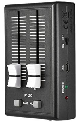 8KLANMMQ Portable Mini DJ Mixer Controller Stereo Audio Mixers Audio Mixing Console Amplifier (Color : White) (Black)