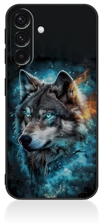 Xkladz Hülle für Samsung Galaxy A56 5G Weiche TPU Silikon Handyhülle Stoßfeste Schutzhülle Muster Motiv für Mädchen Jungen Dünn Slim Soft Protective Case Cover mit Tiermuster, Sternwolf