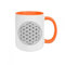 Dreambase Tasse à café/thé Fleur de vie avec carte cadeau en céramique, 330 ml, orange