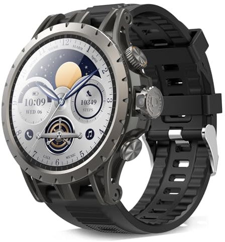 2025 Nuovo Smartwatch Uomo(4G SIM+WiFi+GPS+180°Camera)1,43''AMOLED Activity Tracker con 3GB RAM + 32GB ROM/Videochiamate/Cardiofrequenzimetro,750mAh con slot per scheda SIM Supporta chiamate,SMS e app