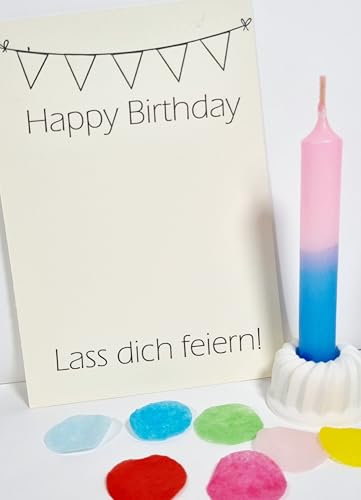 GLOWYBOX Pustekuchen Geburtstags Geschenk kleiner Kuchen Mitbringsel Geburtstagsgeschenk Kollegin kleiner Geburtstagsgruß Gebburtstagsgeschenk klein Damen Wundertüte Happy Birthday Pustekuchen