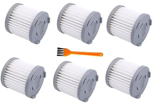 XEBRAD Filtro HEPA di ricambio, for Cecotec Conga Rockstar 500 Ultimate Xtrem, for aspirapolvere Conga Rockstar 700, pezzi di ricambio for pulitori Filtro aspirapolvere lavabile(6pcs)