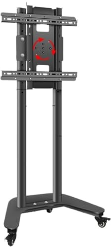 JYHHGDS Support TV Universel, Meuble TV sur Pied, Mobile, sur roulettes, pour écrans Plats de 32 à 60 Pouces, Grand Support TV au Sol, Hauteur réglable