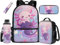 UOIMAG Sac à dos d'école pour enfants avec sac à dos et boîte à déjeuner 5 pièces avec porte-bouteille d'eau, Axolotl Friends, Taille unique, Ensemble cartable