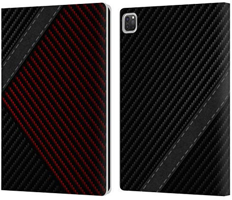 Head Case Designs sous Licence Officielle Alyn Spiller Point Fibre De Carbone Étui Portefeuille en Cuir Compatible avec Apple iPad Pro 12.9 2020/2021/2022