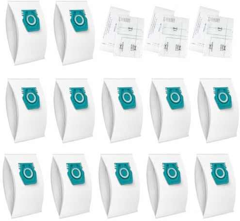 Confezione da 12 sacchetti per aspirapolvere Miele TU Guard L1/Guard S1/CO Guard M1, sacchetti di ricambio di grande capacità, 3 filtri di protezione del motore