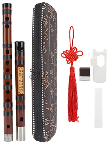 CHICIRIS F-Key-Bambusflöte, Bambus-Dizi-Flöte, Handgefertigtes Chinesisches Musikinstrument aus Holz für Studentische Musikliebhaber und Musikinstrumenten-Anfänger