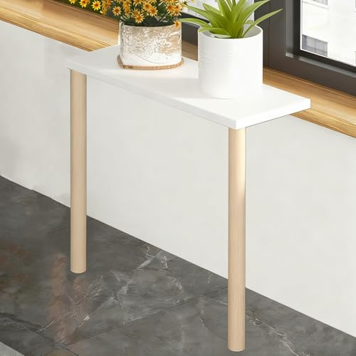 EXCLURA Wooden Window Sill Extender with Cuttable Legs, Space-Saving Windows Plant Shelves, Window Ledge Extension Board, Windowsill Extender Shelf(100x40x40cm(39x16x16in))
