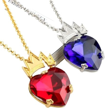 Move Descendants Theme Rot Tiefblau Kristall Metall Krone Halsketten Für Mädchen Liebhaber Frauen Geschenk Mode Accessoires Kreativ
