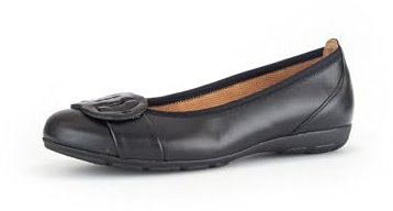 Gabor Damen Klassische Ballerinas, Frauen Ballerinas,Glitzer,blau,Rolling-Soft,Sensitive,Basic,Derby,Silber,rosa,grau,Lack,schwarz,39 EU / 6 UK