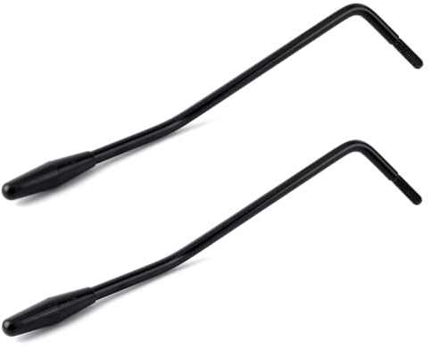 2stk Schwarzer Tremolo-Hebel, 5mm & 6mm Gewinde Whammy Bar mit Spitze Metall Einzel-Tremolo-System Ersatz für Elektrogitarre