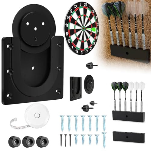 22 Pcs Dartboard Wall Mount Set丨With Dart Holder, Screws, Nails, Etc