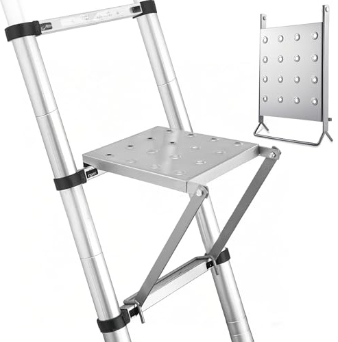 Plataforma de Escalera | de Soporte de Trabajo Resistente Antideslizante - Accesorios para Escalera,Aplicable a Pintores, Bricolaje, hogar, Trabajo, Bomberos, Banco de, Elevador y