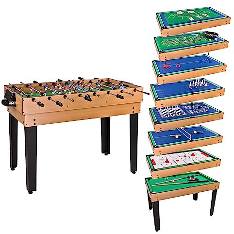 Tischfußball 15 in 1 Spieletisch Multigame Kicker Billard Multifunktion Spiele