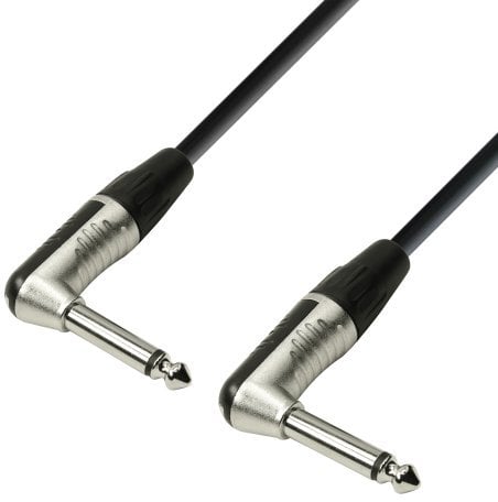 Adam Hall Cables 4 STAR IRR 0090 - Cable de Instrumento REAN de Jack 6,3 mm mono acodado a Jack 6,3 mm mono acodado 0,9 m