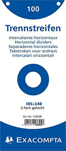 EXCACOMPTA Trennstreifen Premium/13305B, weiß, Inh. 100