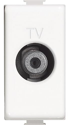 Bticino am5202 F Matix Toma Sat coaxial Tipo F, Blanco, 1 m