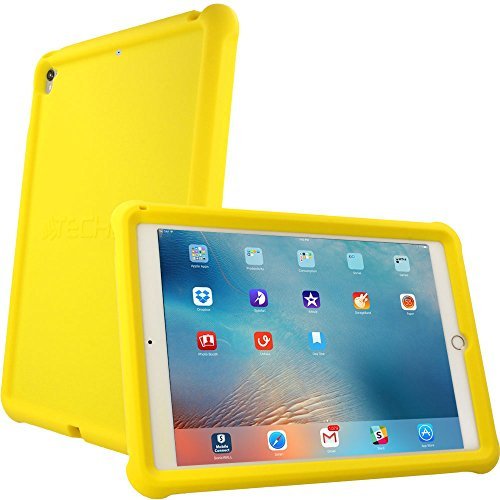 TECHGEAR Bumper Case fits Apple iPad Air 3 2019 / 3rd Gen, iPad Pro 10.5, Rugged Shockproof Soft Rubber Edge Protective Easy Grip Case + Screen Protector [Yellow] - Kids & School Friendly Case