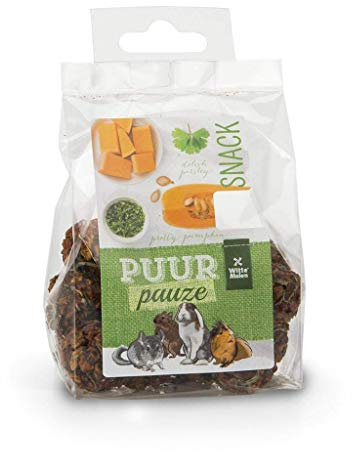 Puur Pauze Gemüsekugel Petersilie & Kürbis 100 g – Leckerli Kaninchen, Chinchilla Degu, Packung mit
