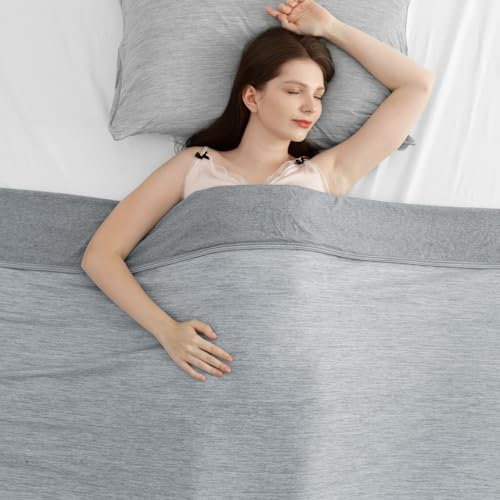 Elegear Kühldecke leichte Sommerdecke, Körper kühl halten, Arc-Chill 3.0 Kühlfasern Q-Max>0,5 Selbstkühlende Decke für Besseren Schlaf, doppelseitige kühlende Decke Sofadecke, Grau 130 x 170cm