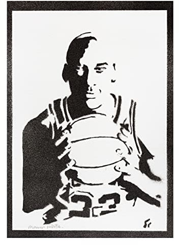 moreno-mata Echtes Handgemachtes Graffiti Michael Jordan Sport Aesthetic Poster & Kunstdrucke Bilder Plakat Handmade Deko Wandbilder Wohnzimmer Wanddeko Geschenke für Männer und Frauen