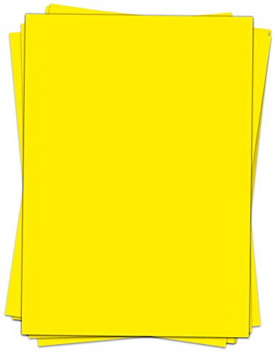 50 Blatt Briefpapier (A4) | einfarbig Gelb | Motivpapier | edles Design Papier | beidseitig bedruckt | Bastelpapier | 90 g/m²