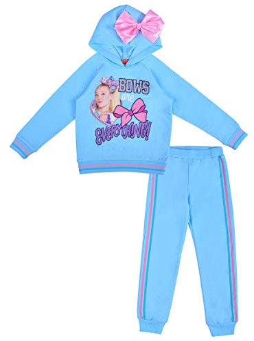 Nickelodeon JoJo Siwa Mädchen 2-teiliges Bows are Everything Hoodie und Jogginghose, Blau, Gr, blau, XXS