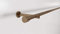 Market-Alley Gardinenstange, Vorhangstange, metall, Durchmesser: 16mm/19mm, Silber/Gold/Edelstahl, 1/2-läufig, mit Endstück, ohne Ringe (120cm ; Gold ; 1-läufig ; 16mm ; Primel)